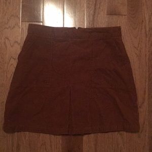Brown Corduroy Skirt